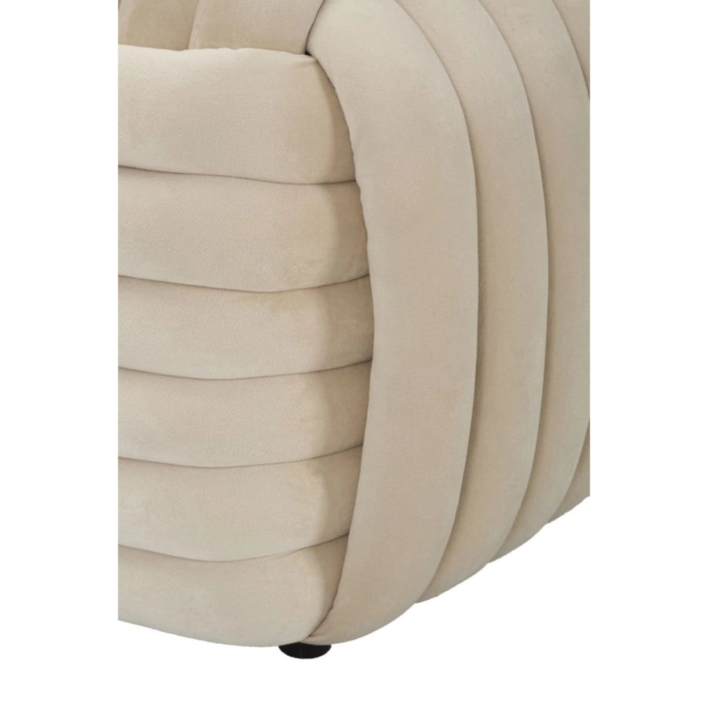 Panca Gomitolo 1, Beige, Cotone, 90x45x45 cm