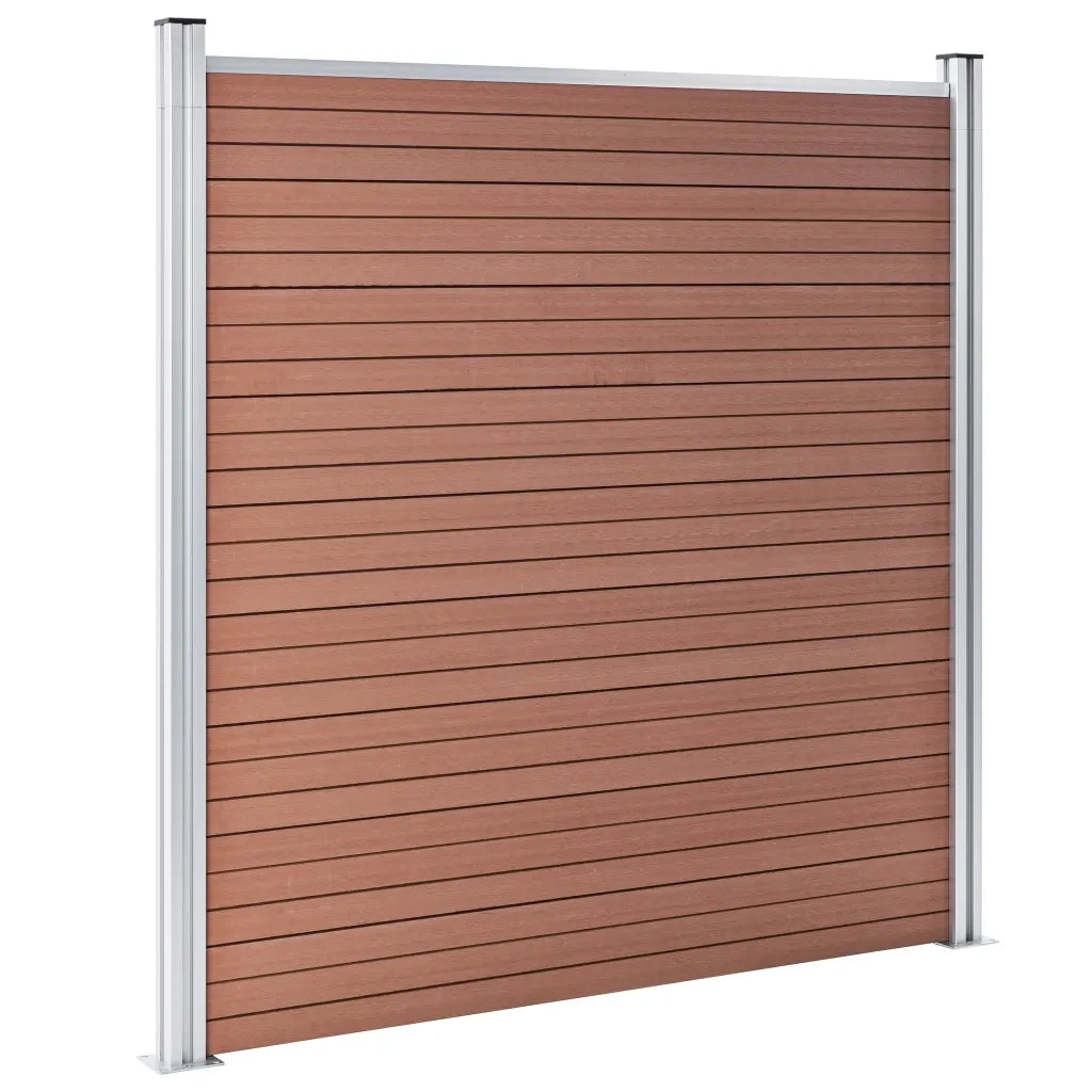 Recinzione da Giardino in WPC 1218x186 cm Marrone 3053212