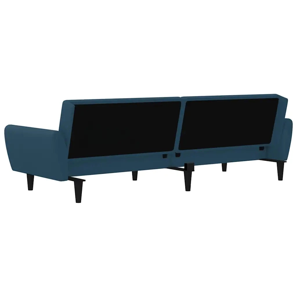 Divano letto | Sof¨¤ letto | Letto singolo a 2 Posti Blu in Velluto