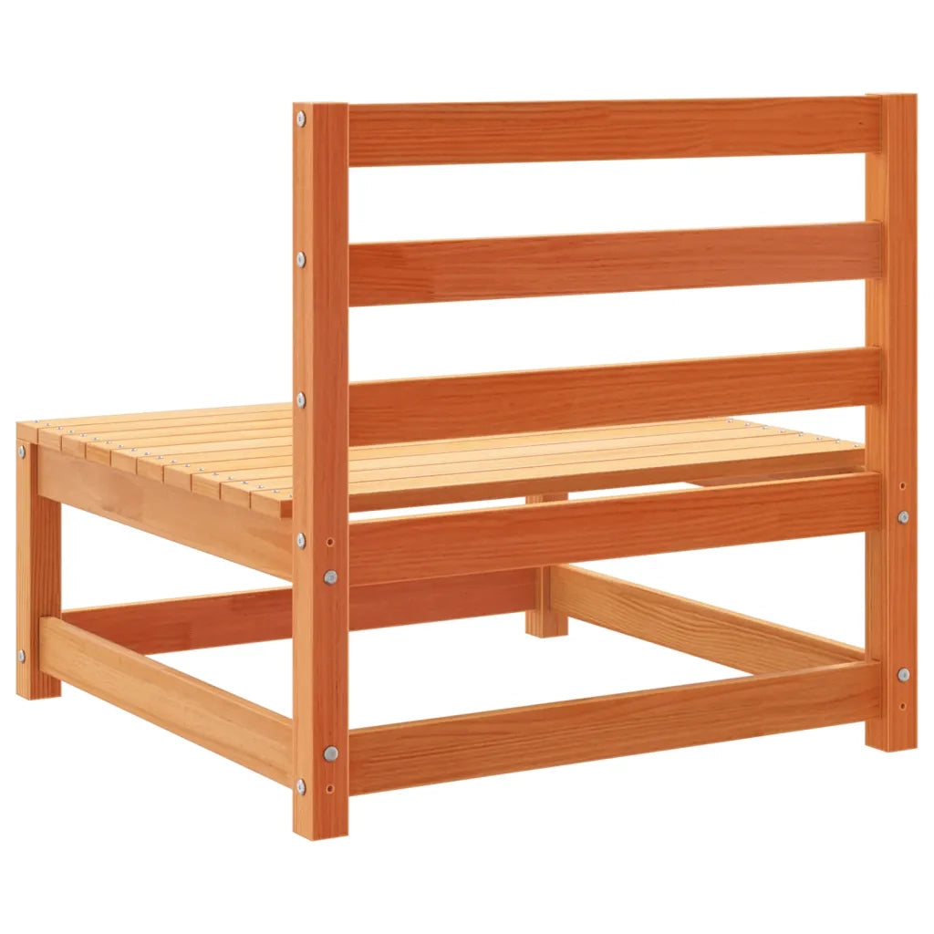 Set Divani da Giardino 12pz Marrone Cera Legno Massello di Pino 3299652