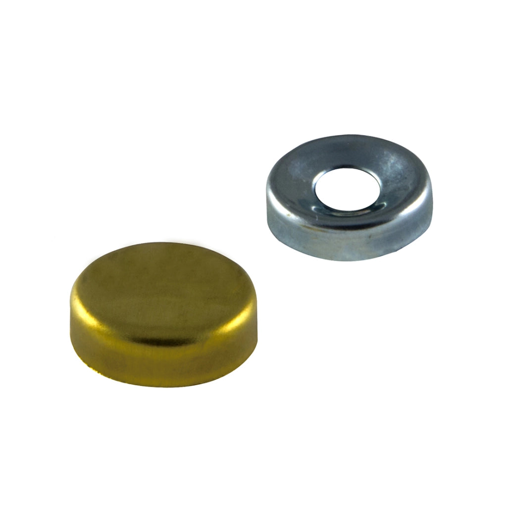 Borchie coprivite bombate in ottone lucido Ã˜ 16 mm. 12 pz.