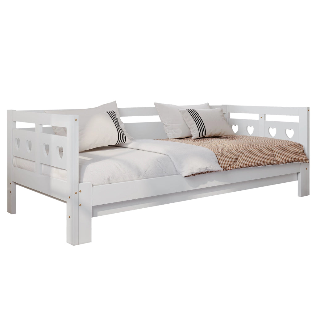 Divano letto estensibile bianco in pino massello
