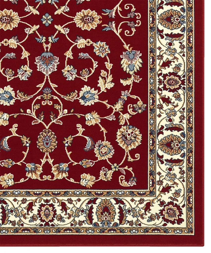 Tappeto P2079 rosso cm.240x330 motivo classico orientale persiano, economico resistente facile da pulire