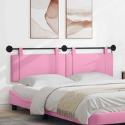 Testiera sospesa Con luce LED Rosa Tessuto 3423977