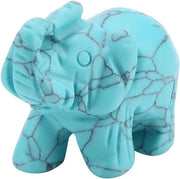Decorazione per la casa con figura di elefante in pietra naturale - 3,5 cm - Decorazione di arredamento elegante