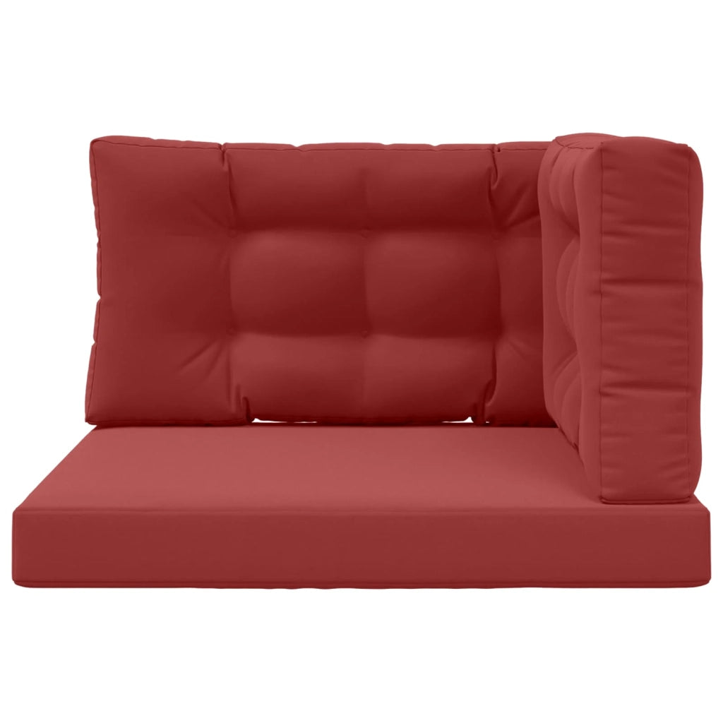 Cuscino per divano da esterno 3 pcs Rosso vino Poliestere 900889