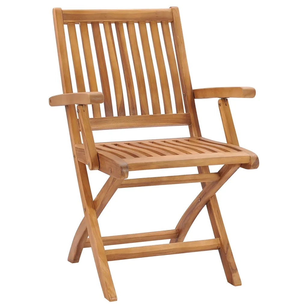 Sedie da Giardino Pieghevoli con Cuscini 8 pz Massello di Teak 3072794