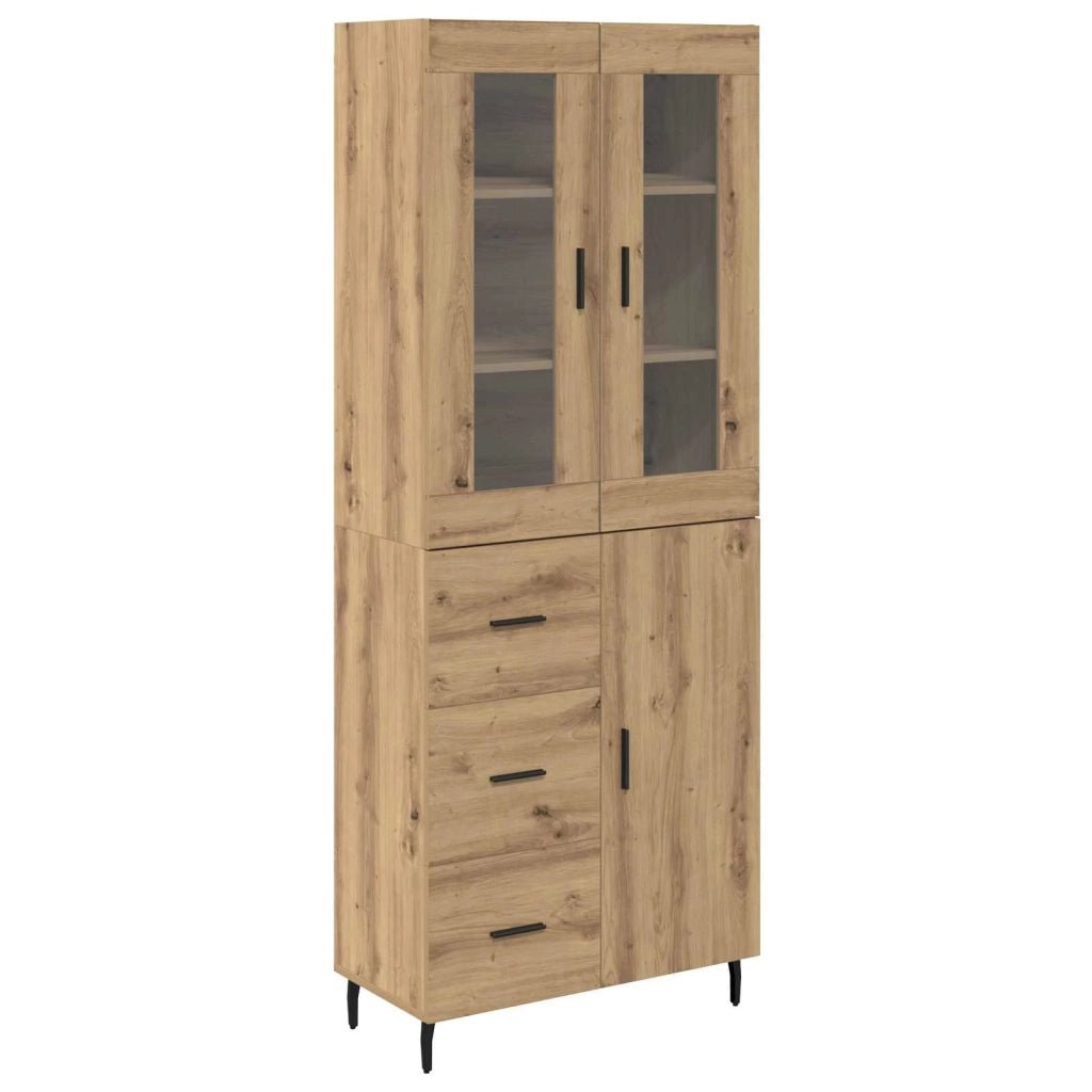 Credenza 2 pcs Rovere artigianale Legno multistrato 3415978