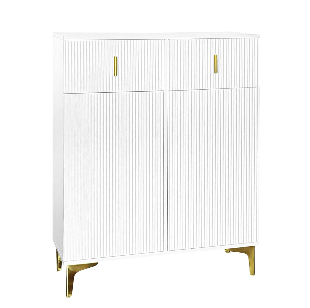 Set guardaroba bianco con scarpiera, appendiabiti e cuscino