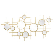 Specchio con Cornice Cerchi 27, Oro, Metallo, 117x4,5x61 cm
