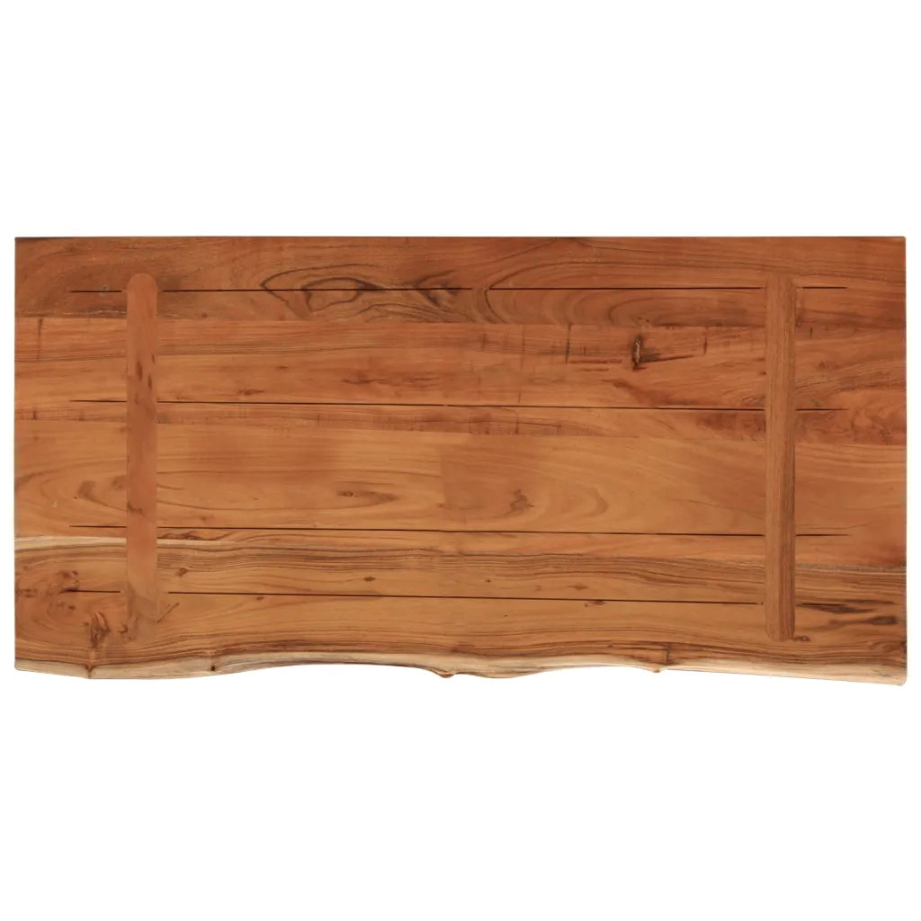 Dessus de table 80x40x2,5 cm rectangulaire bois massif acacia