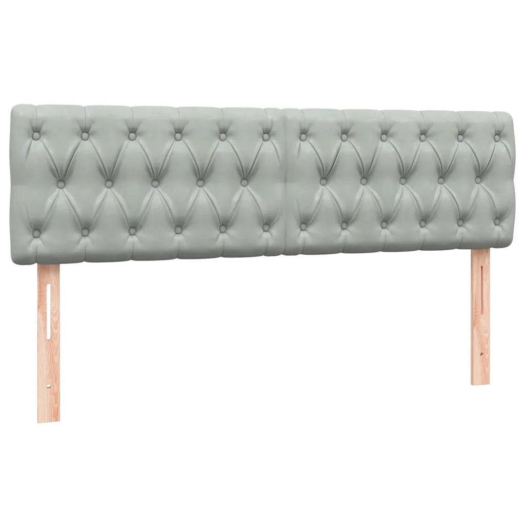 Giroletto a Molle con Materasso Grigio Chiaro 160x210cm Velluto 3316503