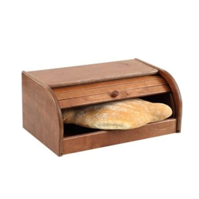 Portapane in legno di noce con serrandina Cm 39X25 H 17