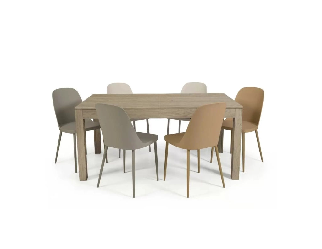 Set 4 sedie colore grigio in polipropilene 54x46 h.84 - Mobili 2G