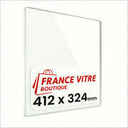 412 x 324 x 4 mm - Vetro per stufa a legna - vetro camino di ricambio - vetro per caminetto resistente al fuoco - France Vitre