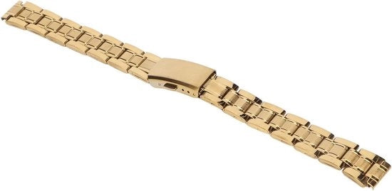 Cinturino per orologio in acciaio inossidabile con protezione dorata, smartwatch per donne, cinturino di ricambio (12mm).