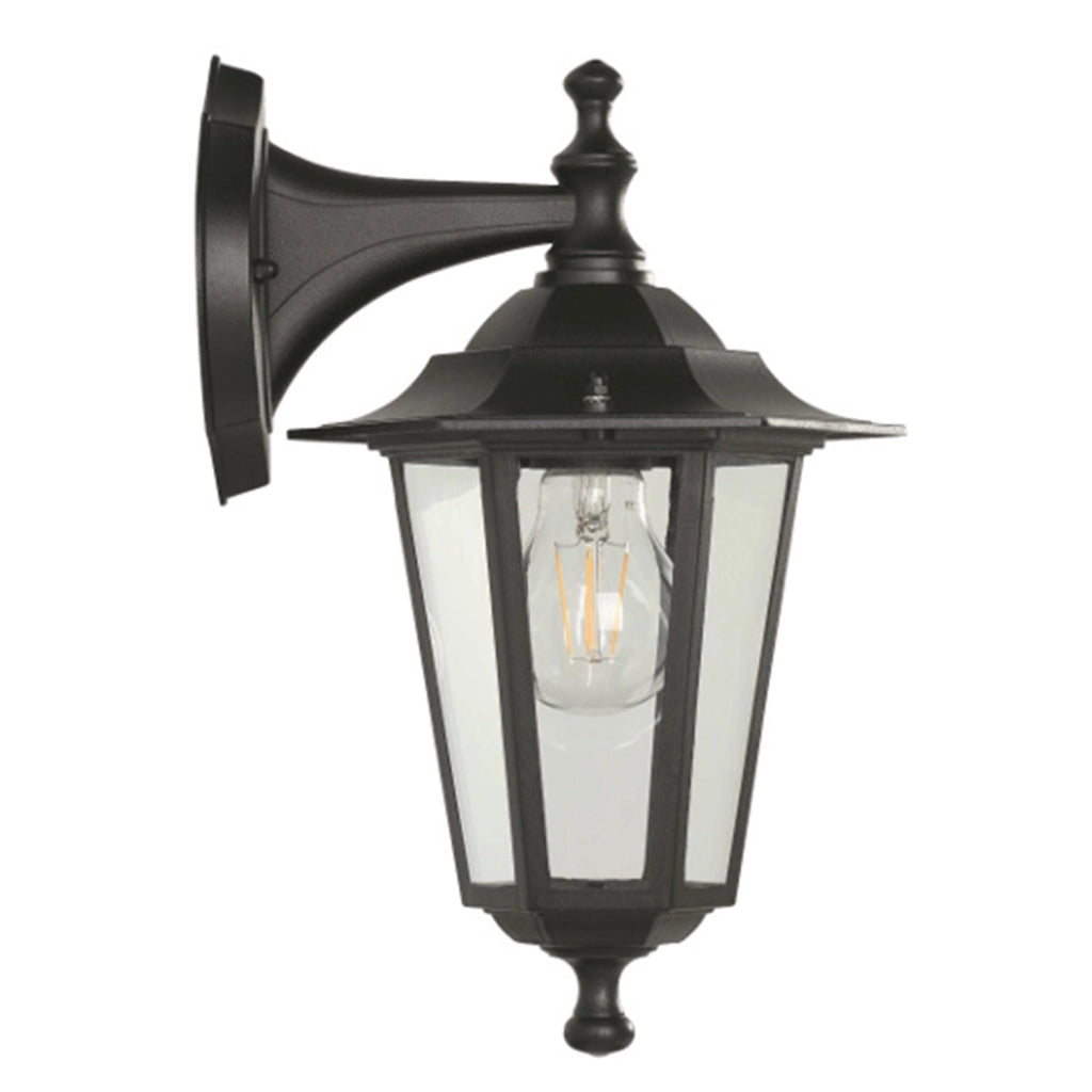 Applique Esterno Riley Alluminio Nero Giu' 1 Luce E27 Ip44