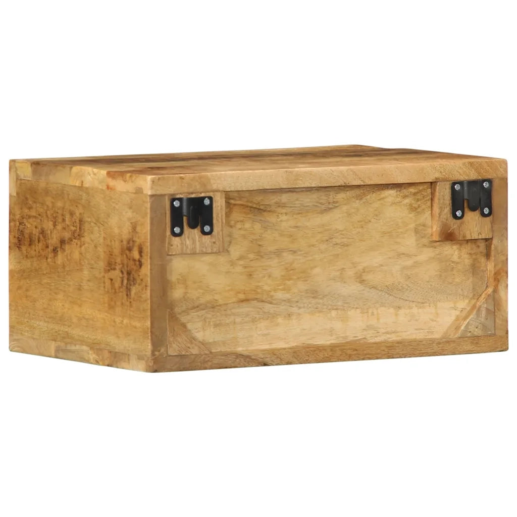 Mobile TV a Parete | Armadietto TV | Mobile Porta TV 40x30x19 cm Legno Grezzo Massello di Mango