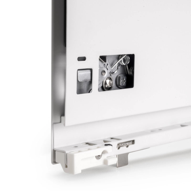Cassetto esterno Vertex con regolazione 3D altezza 131mm, 40kg, profondità 450mm, Acciaio, Verniciato alluminio