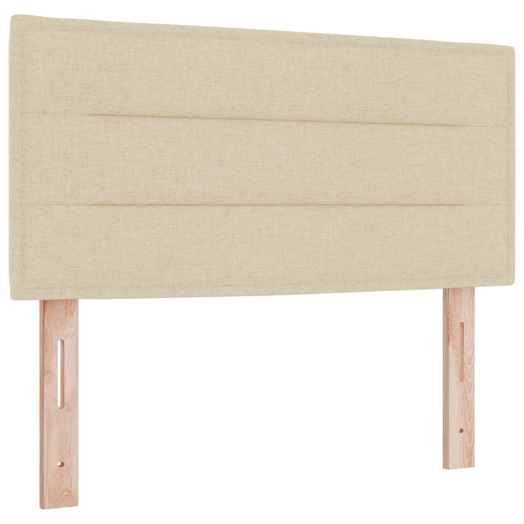 Letto a molle con materasso Crema 90 x 190 cm Tessuto 3339938