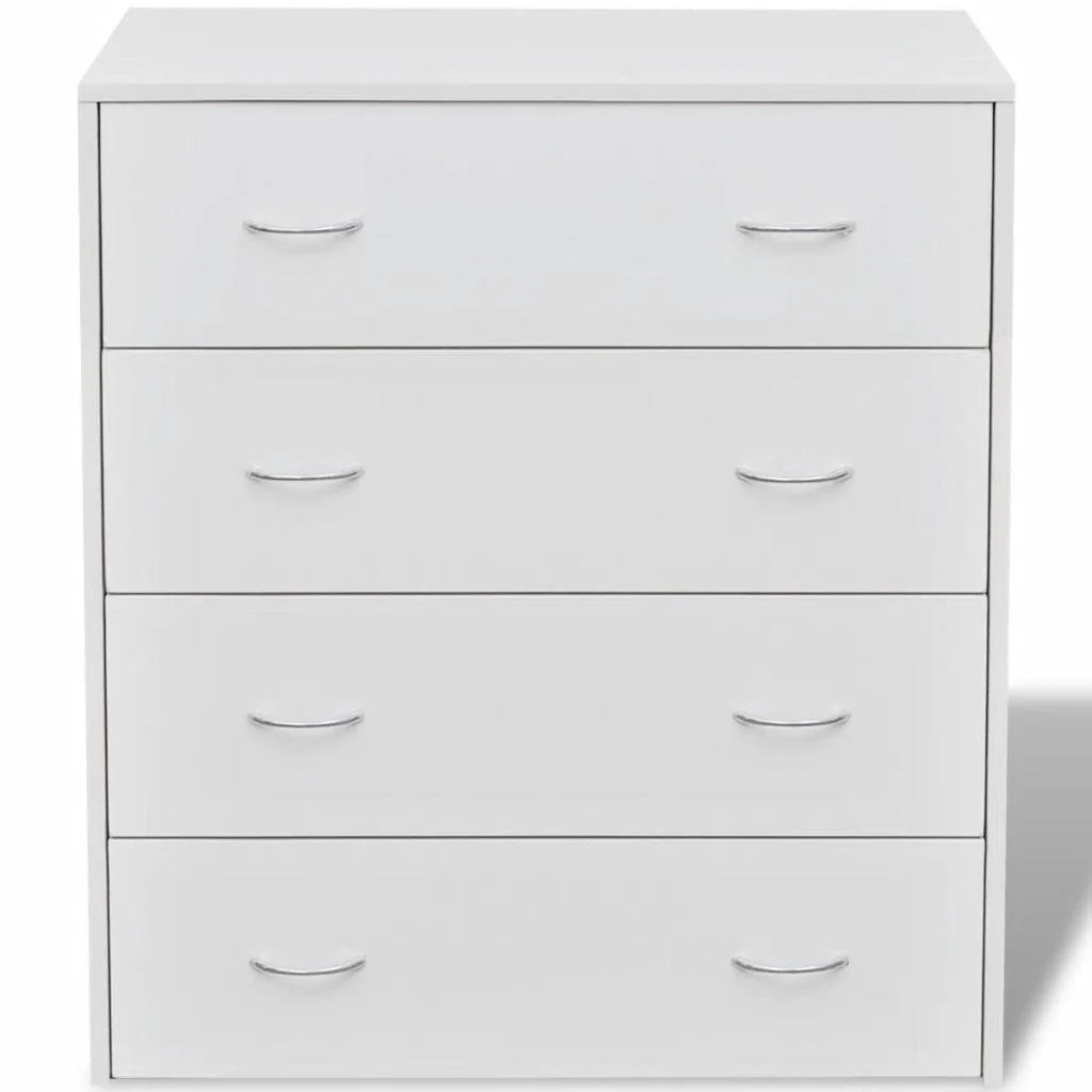 Buffet credenza mobiletto consolle mobile contenitore con 4 cassetti 71 cm bianco 4402003