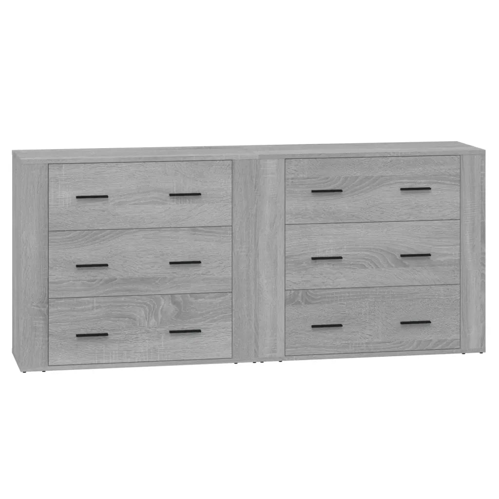 Credenze 2 pz | Madia | Buffet da pranzo | Armadio da pranzo Grigio Sonoma in Legno Multistrato