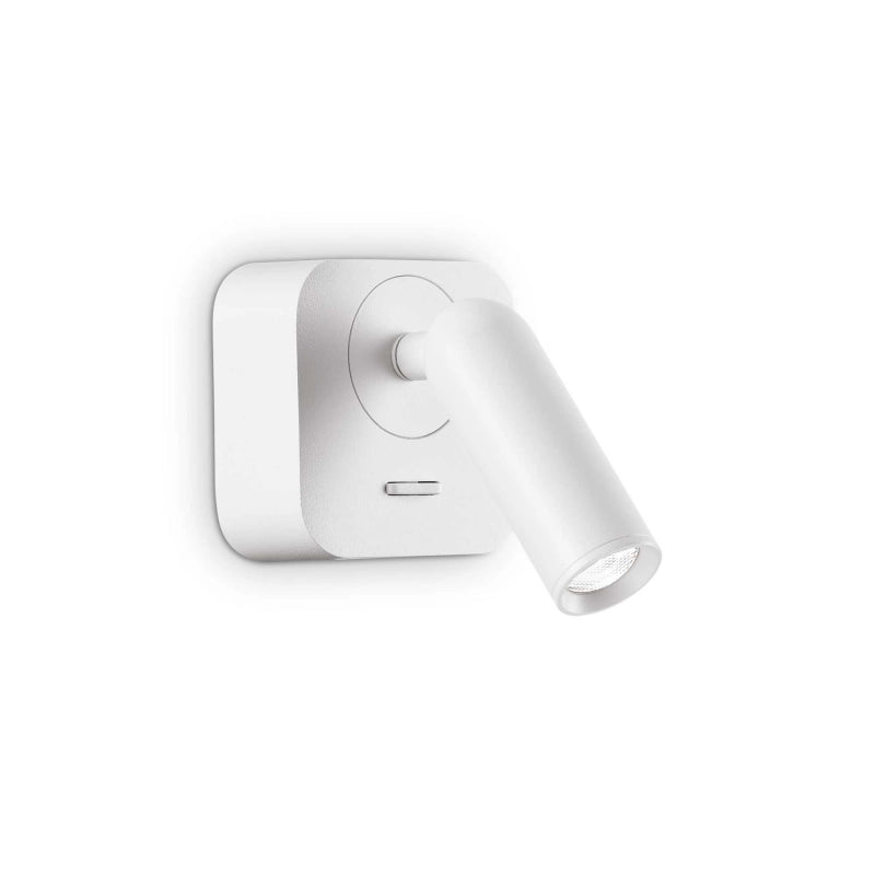 Lampada Da Parete Bean Ap Square Bianco Ideal-Lux
