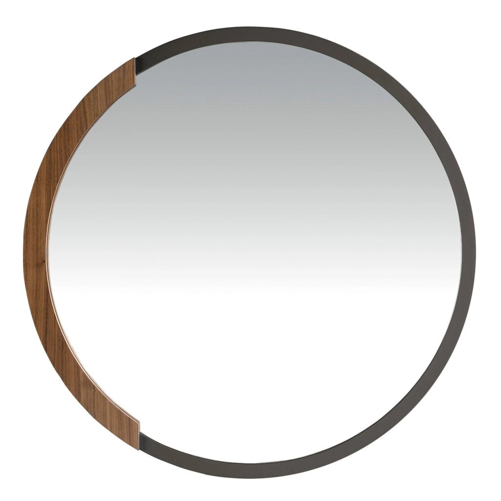 Specchio da parete rotondo Legno MDF color verde