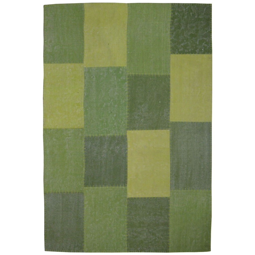 Tappeto Vintage Lyrical 100 in Cotone Patchwork Verde