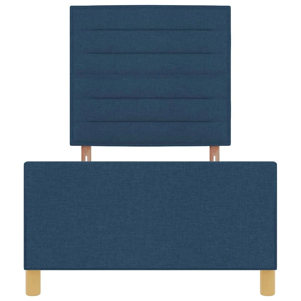 Struttura del letto con testiera-Giroletto Blu 90 x 190 cm Tessuto 802722