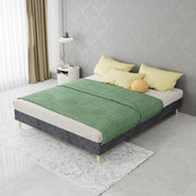 letto tela e metallo grigio 140 x 200 cm