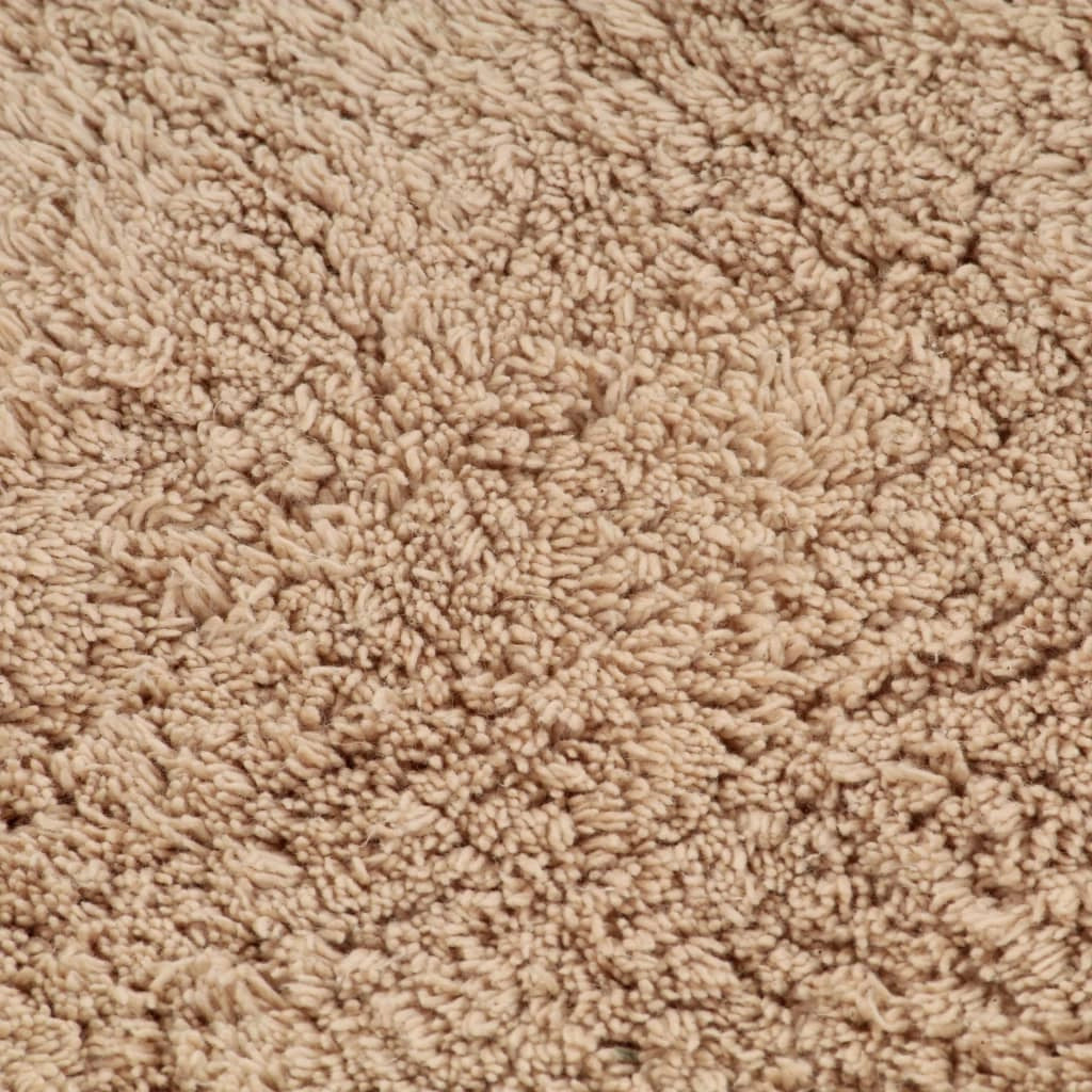 Tappeto da bagno in tessuto beige 2 pezzi 02_0005756