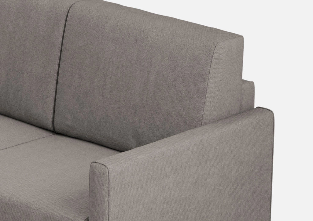 Divano 3 Posti 198x85x85 cm Karay in Tessuto Grigio