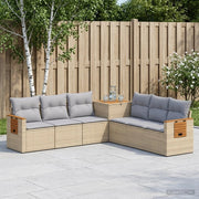 Set di divani 7 pz Beige e Grigio Chiaro 3448879