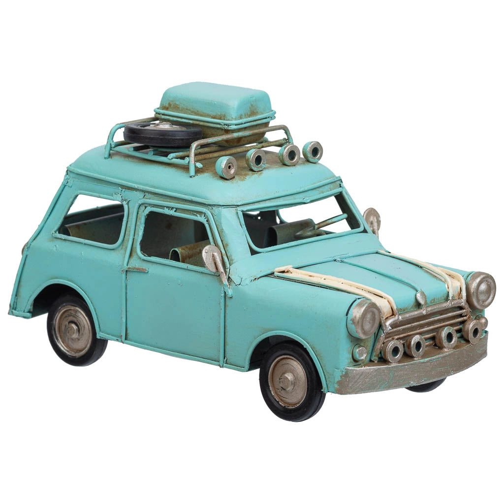 Auto in metallo blu 16x7,5x9h