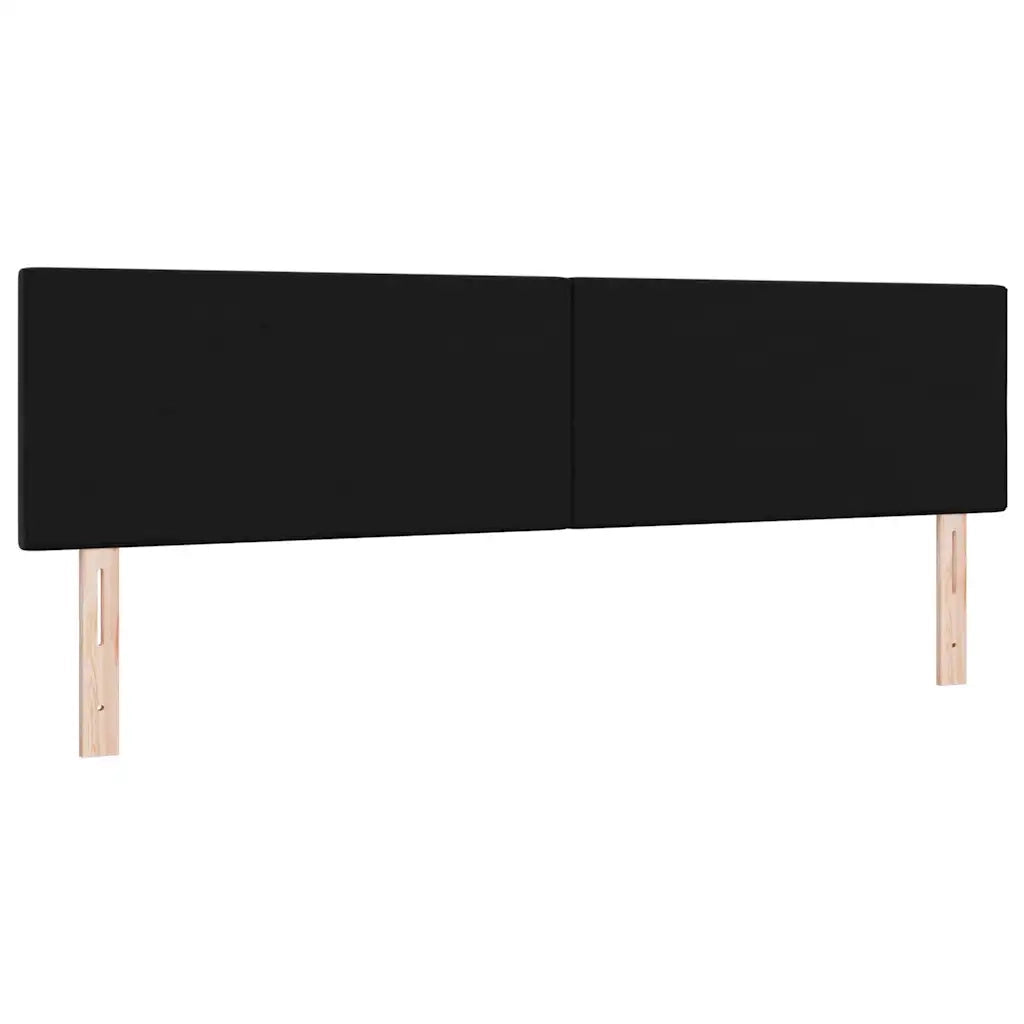 Testiera | Testata LED con strisce LED Nero 180 cm Velluto