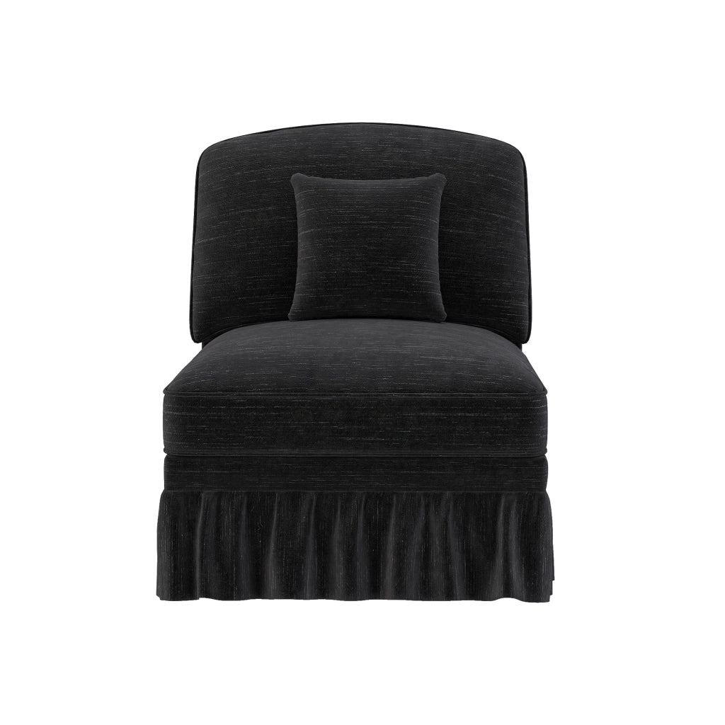 Divano Senza Braccioli Chenille con Cuscino ¨C Xylo ¨C Nero