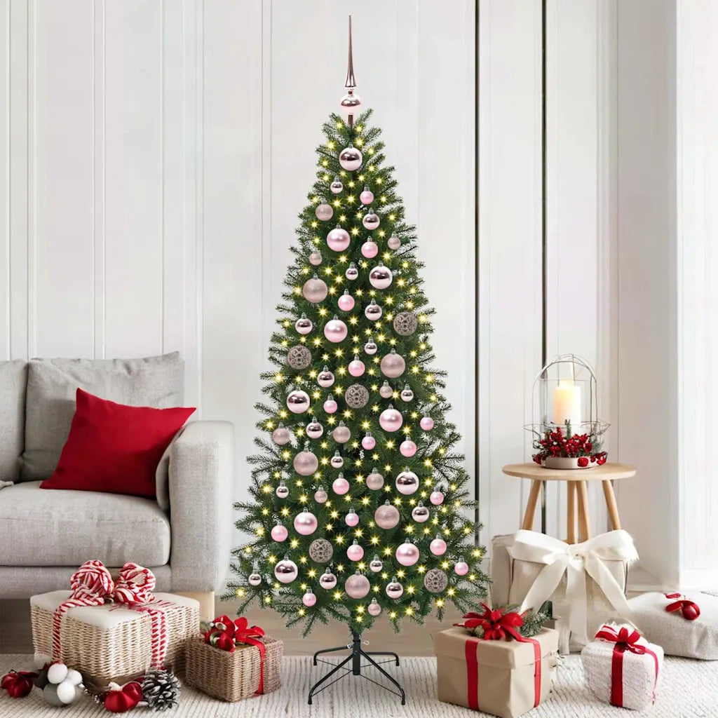Set di Palle di Natale con 300 LED 120 pz Rosa Plastica CFW6793604