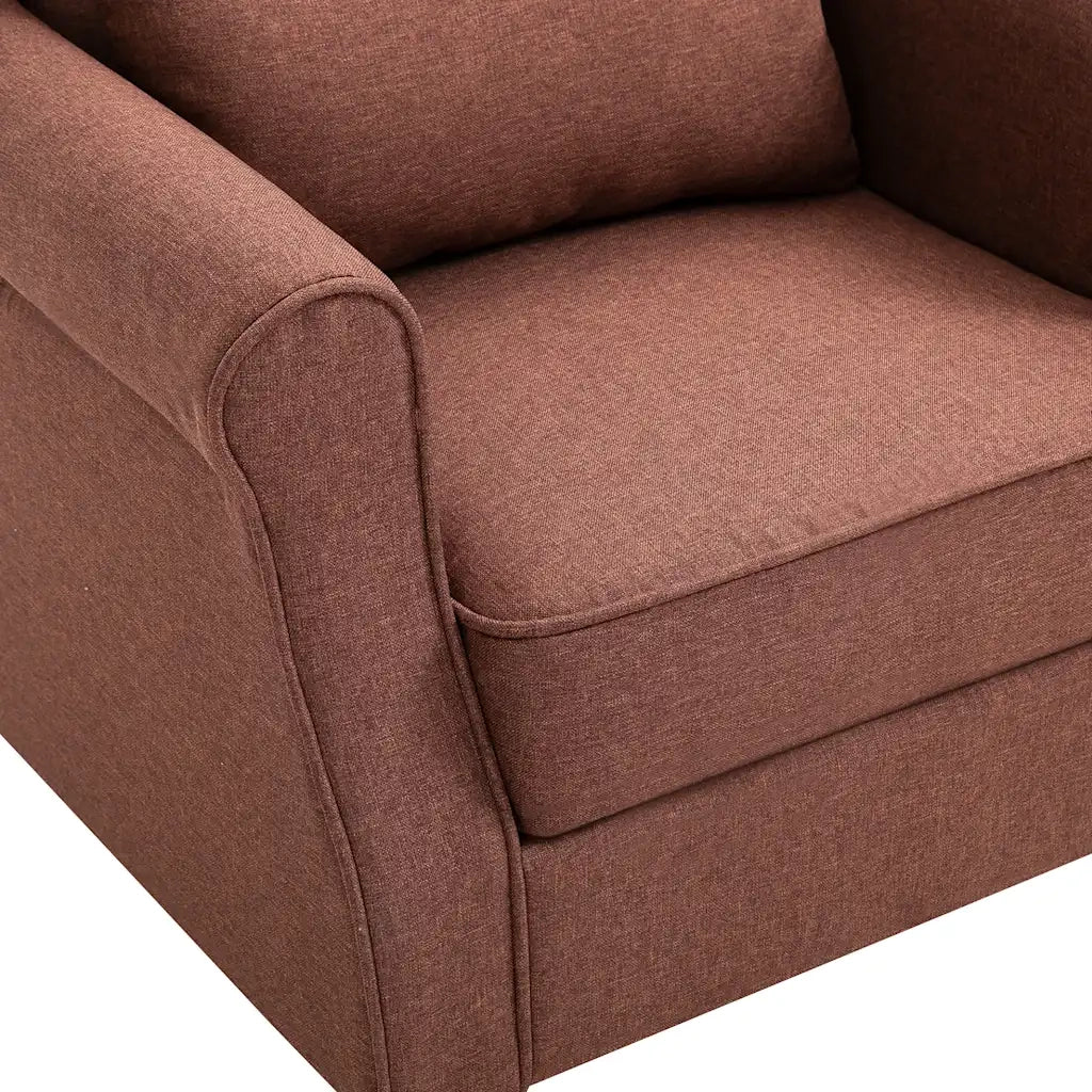 Poltrona-Divano Sedia-Poltroncina Marrone in Tessuto 115991