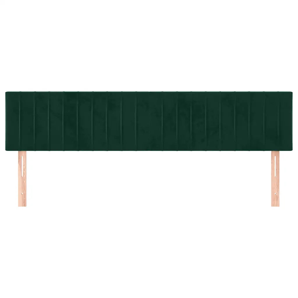 Testiera Verde Scuro 160x5x78/88 cm in Velluto 346267