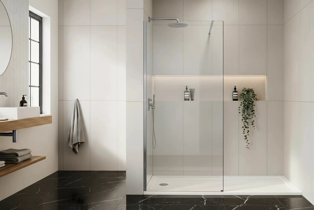 Parete Doccia Rea Flexi Transparent / Chrome 70