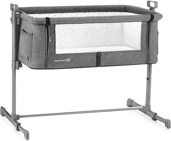 Letto aggiuntivo per bambini con regolazione di altezza - grigio - costruzione leggera