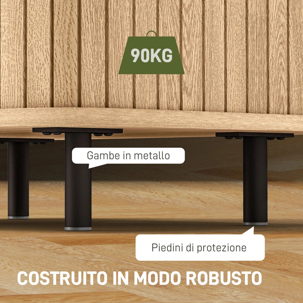 Comodini Set 2 ¨C zephmum ¨C Legno e Acciaio, Rovere e Nero, 48x40x48 cm