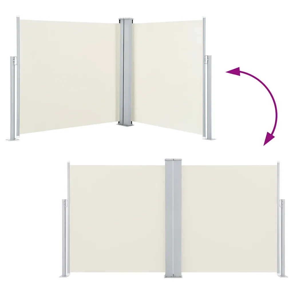 Tenda da Sole | Tenda parasole Laterale Retrattile Crema 100x600 cm