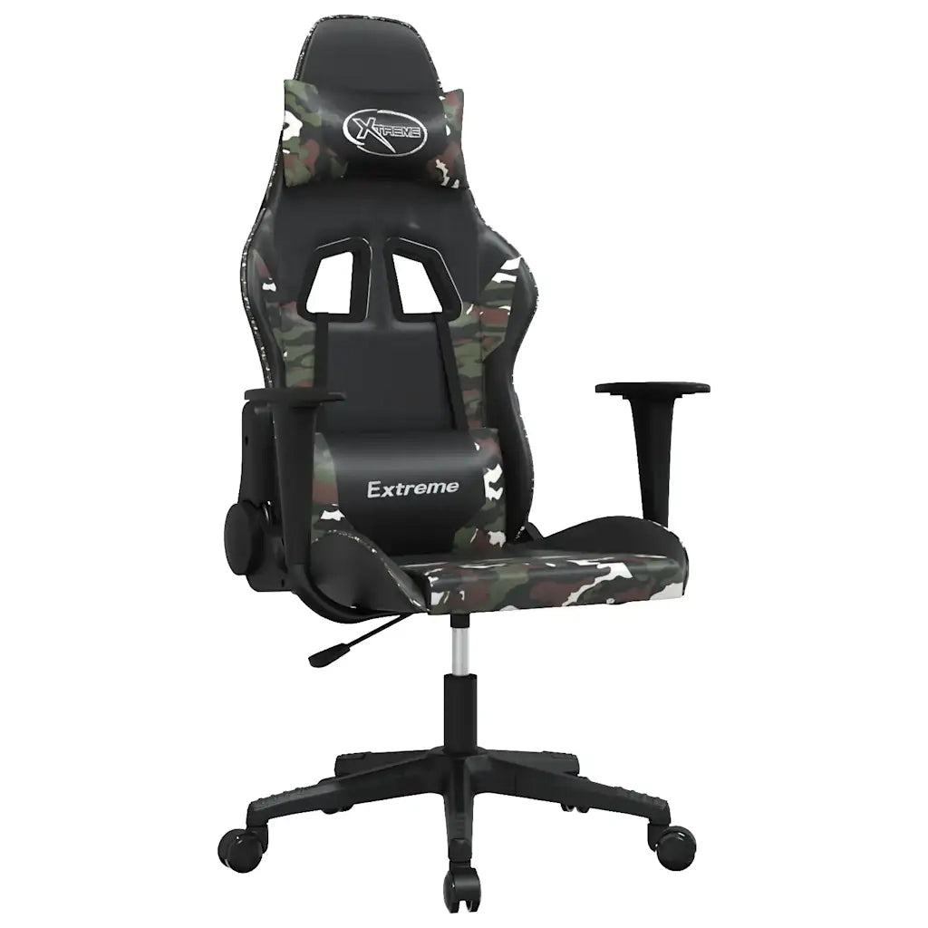Sedia da Gaming | Sedia da e-sports Nero e Mimetico in Similpelle