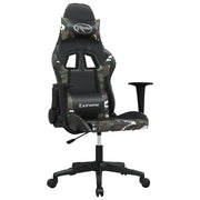 Sedia da Gaming | Sedia da e-sports Nero e Mimetico in Similpelle