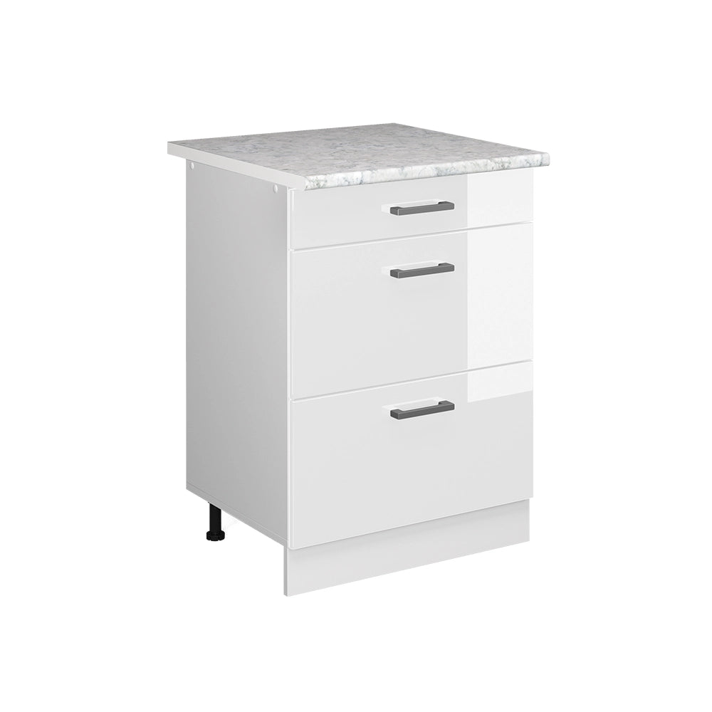 Vicco Base universale Bianco lucido 60 cm con cassetti