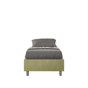Letto 1 Piazza e Mezzo Sommier 130x200 cm con Rete Azelia Tè Verde