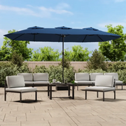 Ombrellone a Doppia Testa Azzurro 449x265 cm 362952