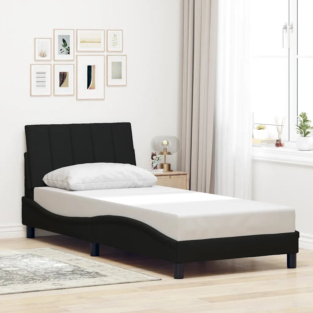 Giroletto senza Materasso Hanko Nero 90x190 cm in Tessuto 3310428